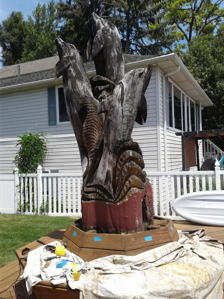 painting contractor Lake Orion before and after photo dolphins-before